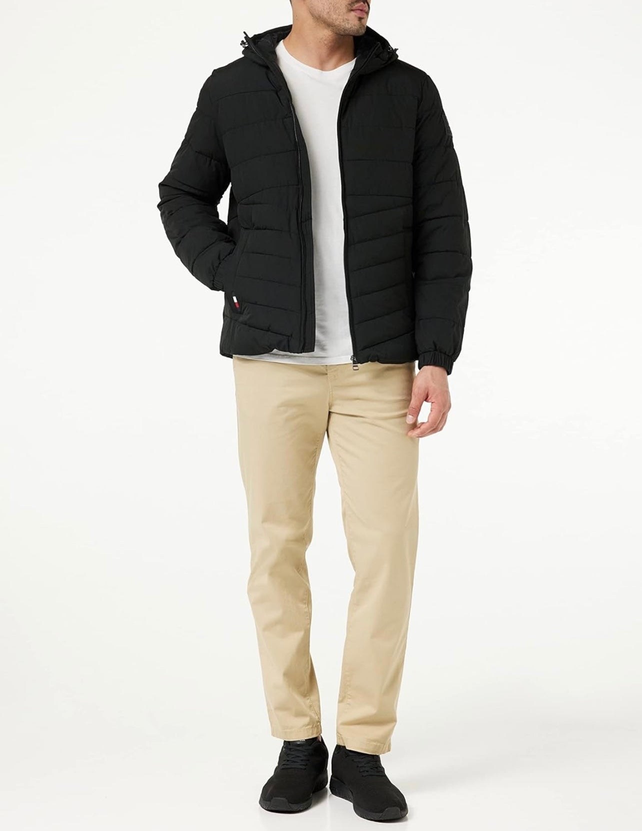 Tommy Hilfiger Branded Hooded Woven Jacket - Black