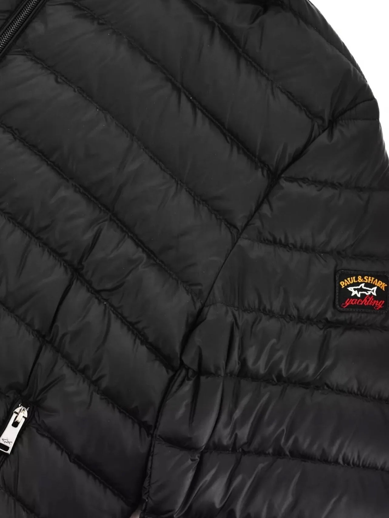 Paul and Shark Hooded Quilted Woven Puffer Jacket - Black